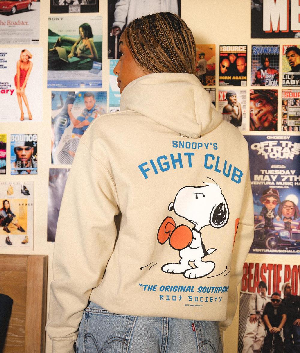 Riot Society Peanuts Snoopy's Fight Club Womens Hoodie