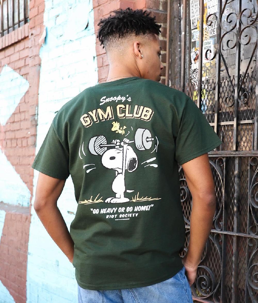 Riot Society Peanuts Snoopy's Gym Club Mens T-Shirt