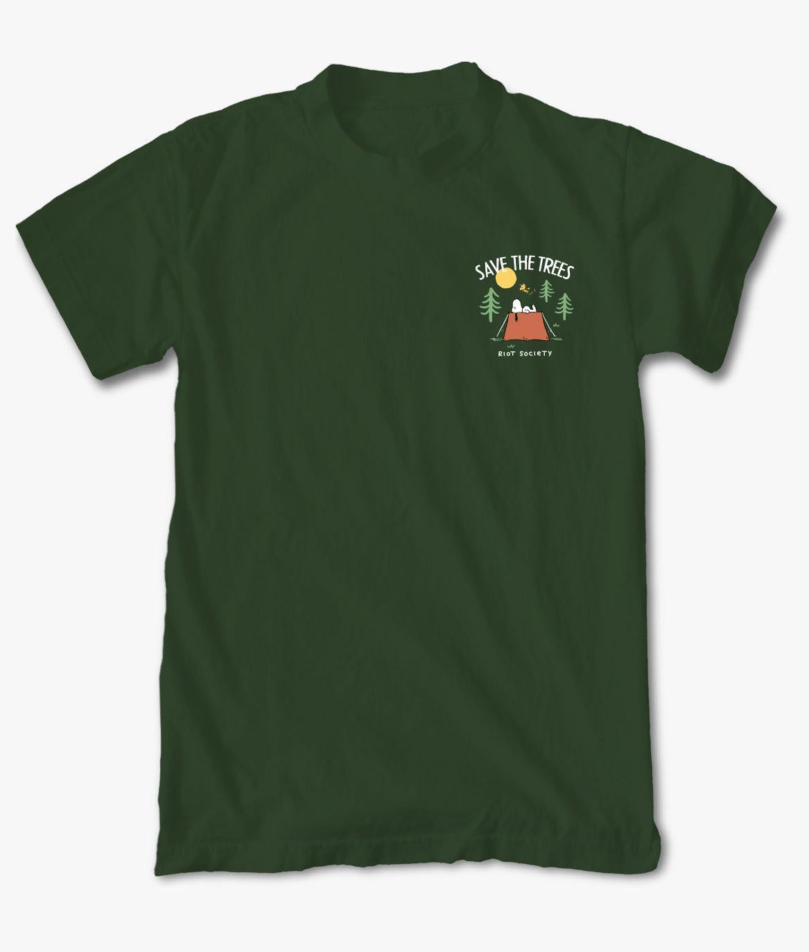 Riot Society Peanuts Snoopy Save The Trees Mens T-Shirt