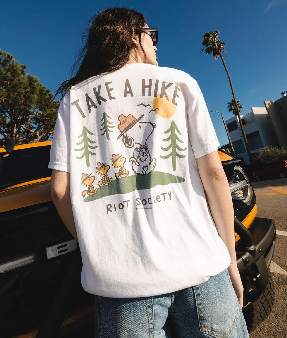 Riot Society Peanuts Snoopy Take A Hike Boyfriend Tee