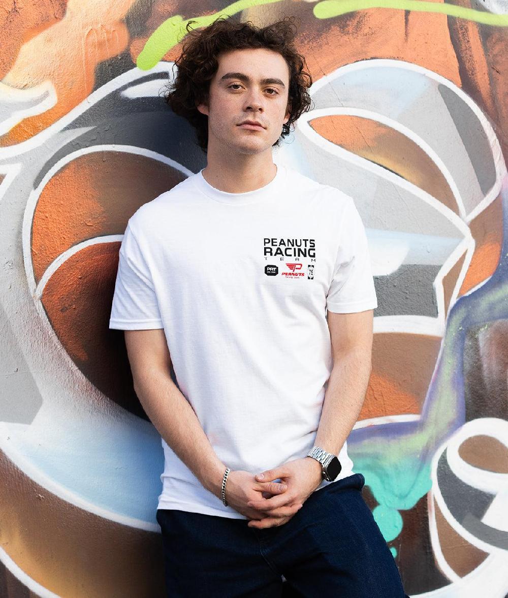 Riot Society Peanuts Snoopy & Woodstock Racing Team Mens T-Shirt