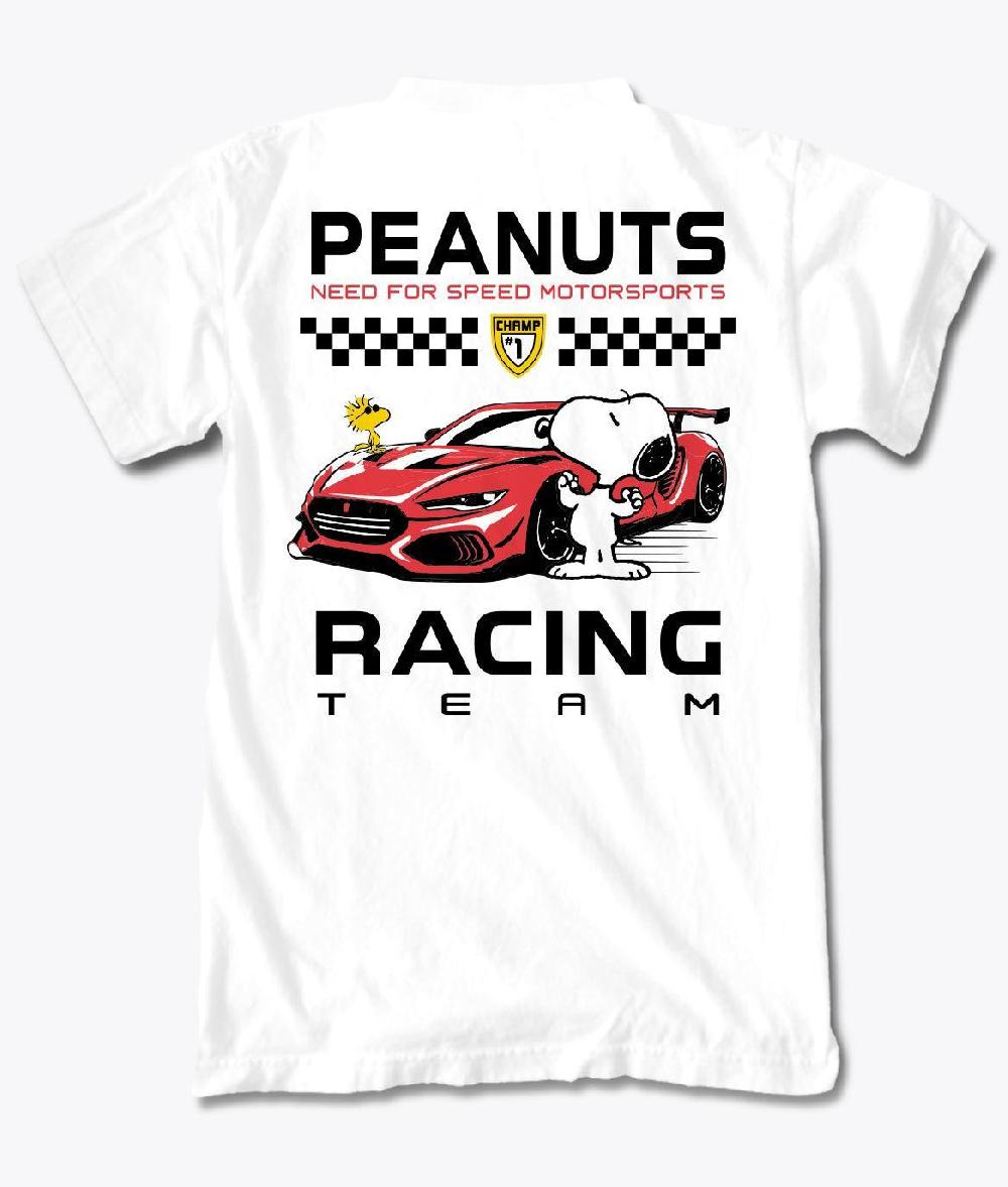 riot society Peanuts Snoopy & Woodstock Racing Team Mens T-Shirt