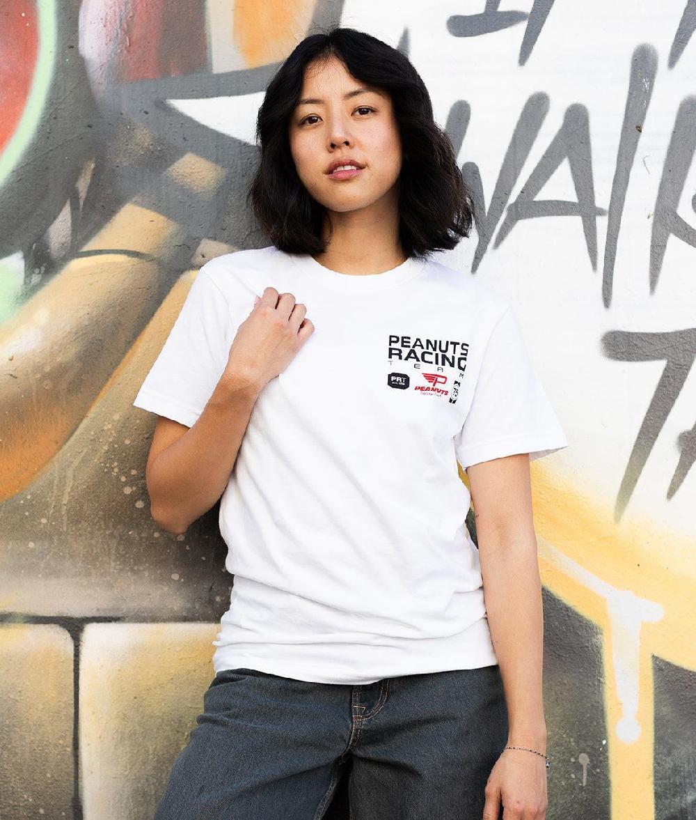 Riot Society Peanuts Snoopy & Woodstock Racing Team Womens Tee