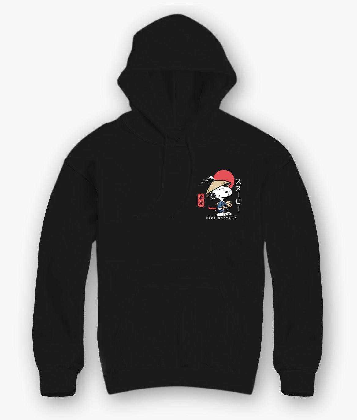 Riot Society Peanuts Snoopy & Woodstock Samurai Mens Hoodie