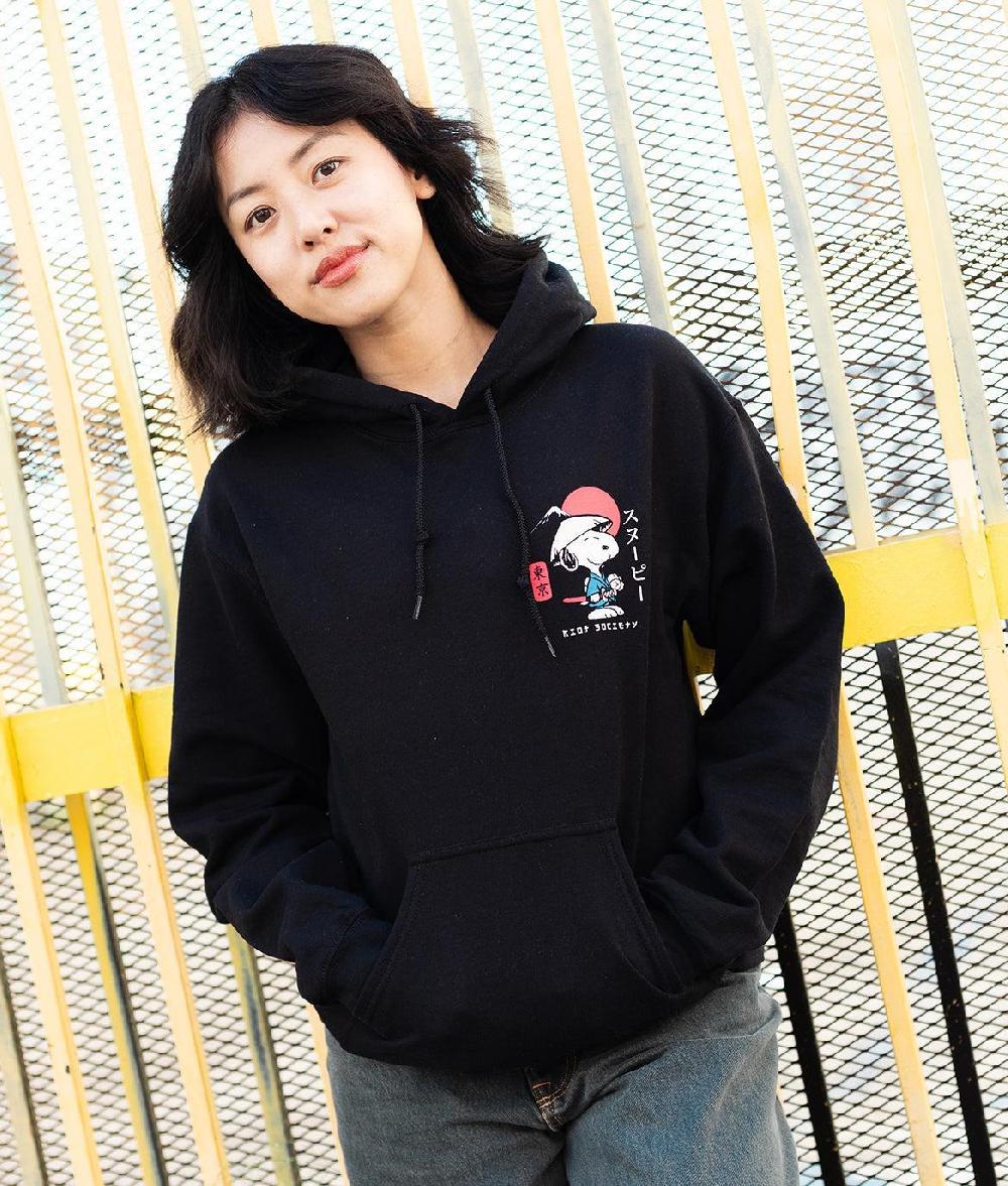 Riot Society Peanuts Snoopy & Woodstock Samurai Womens Hoodie