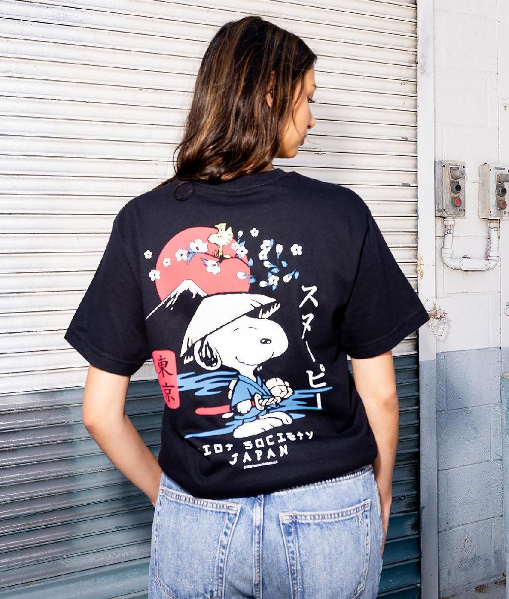 Riot Society Peanuts Snoopy & Woodstock Samurai Womens Tee