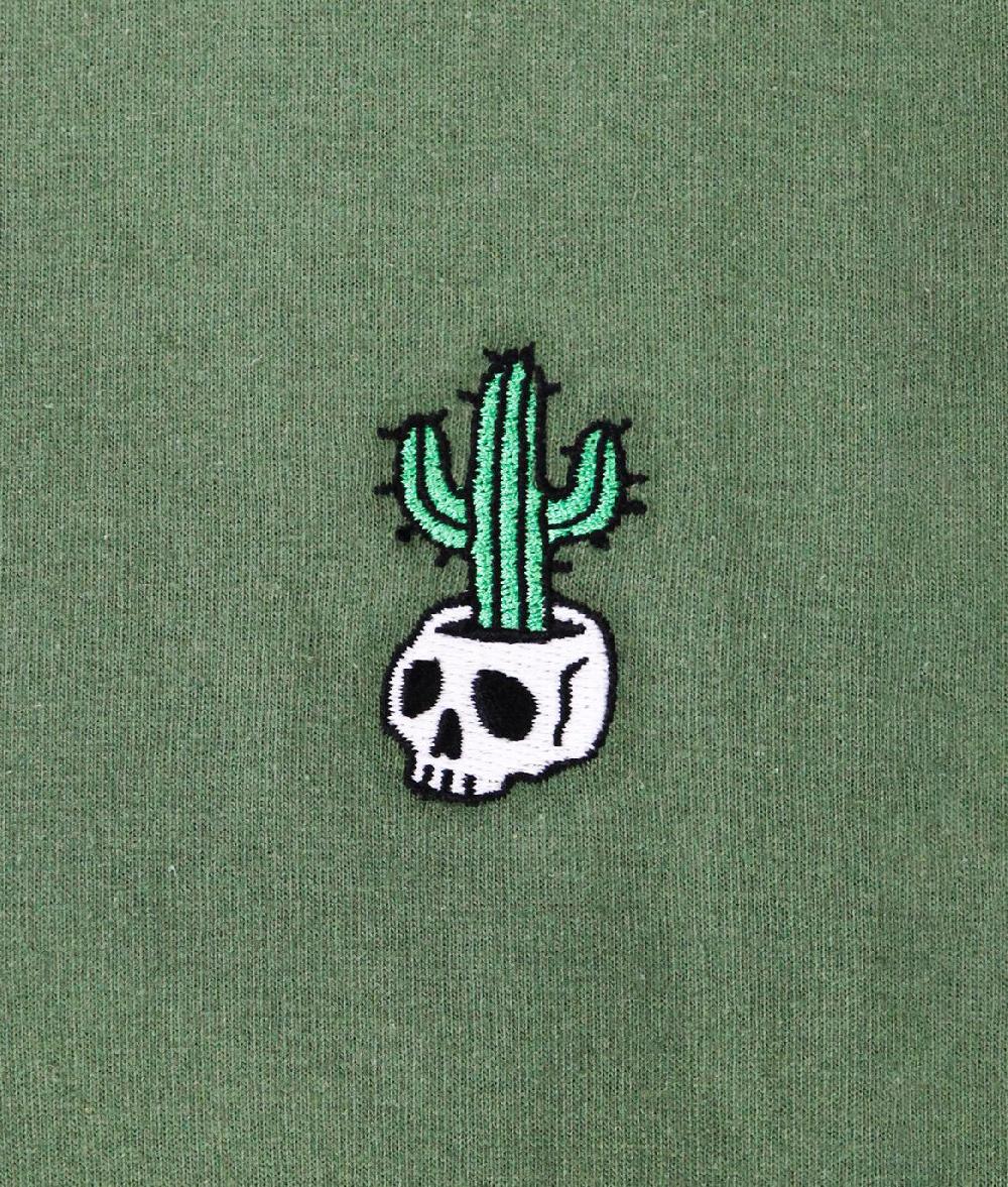Riot Society Cactus Skull Embroidered Mens T-Shirt