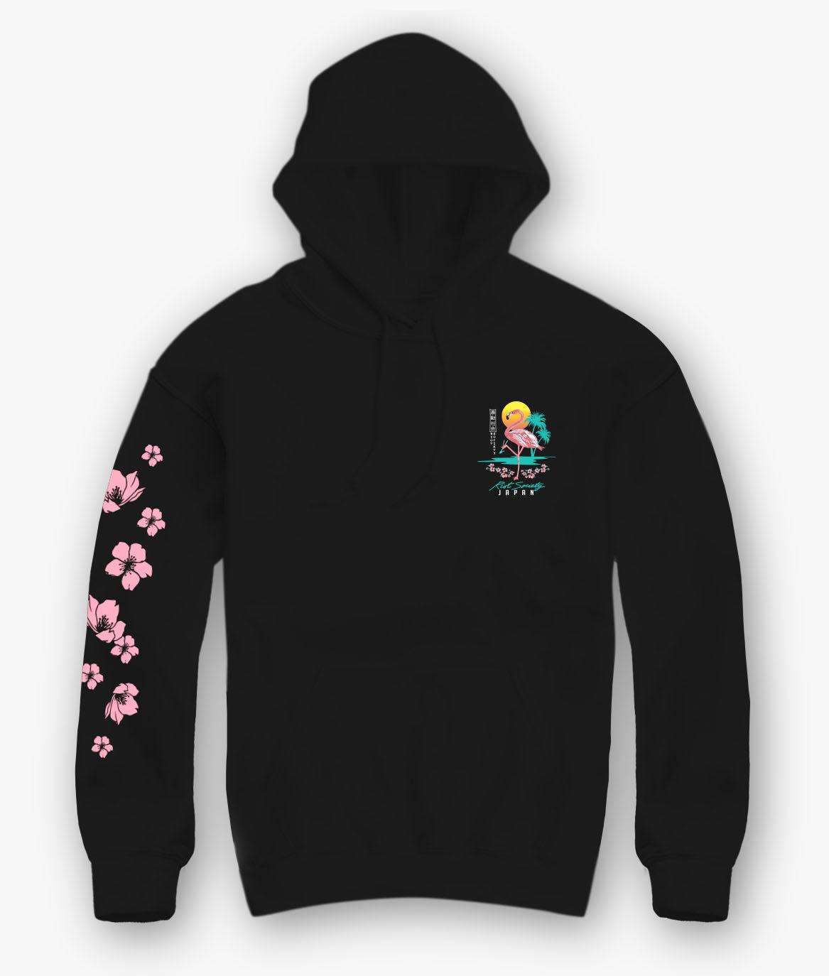 Riot Society Flamingo Blossom 2.0 Mens Hoodie