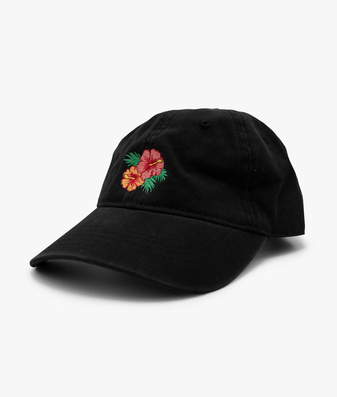 Riot Society Hibiscus Embroidered Dad Hat