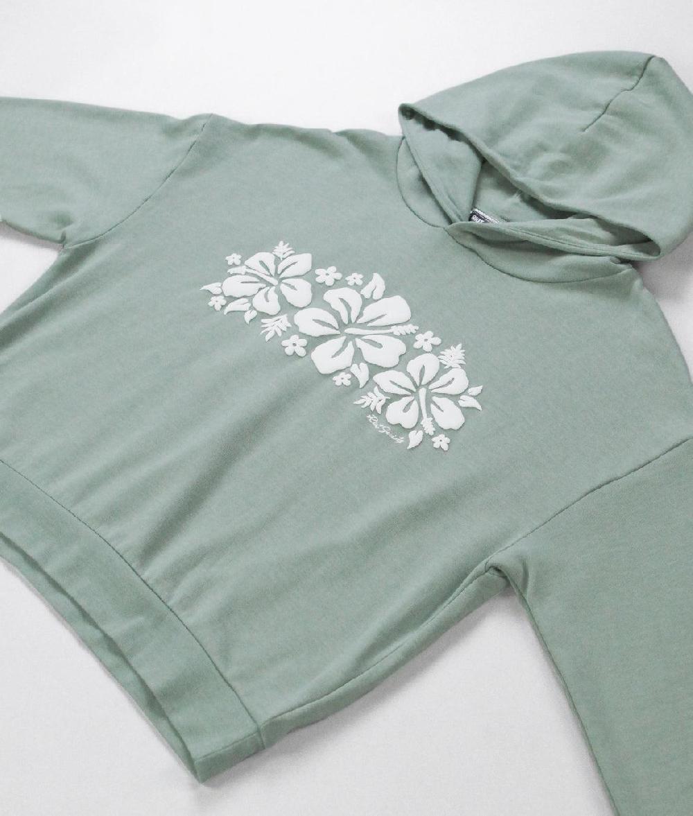 Riot Society Hibiscus Puff Womens Summer Hoodie