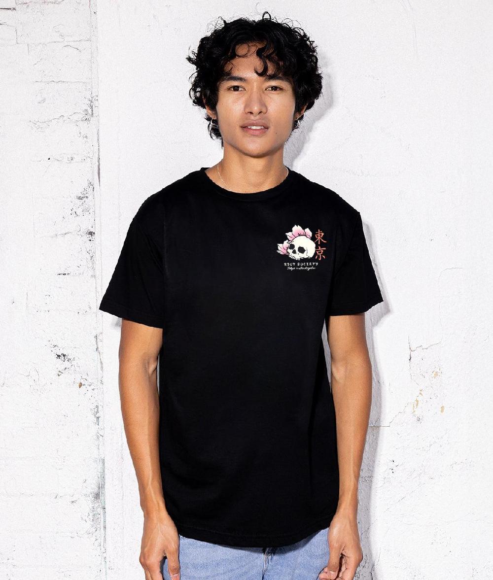 Riot Society Japan Koi Tattoo Blossom Mens T-Shirt