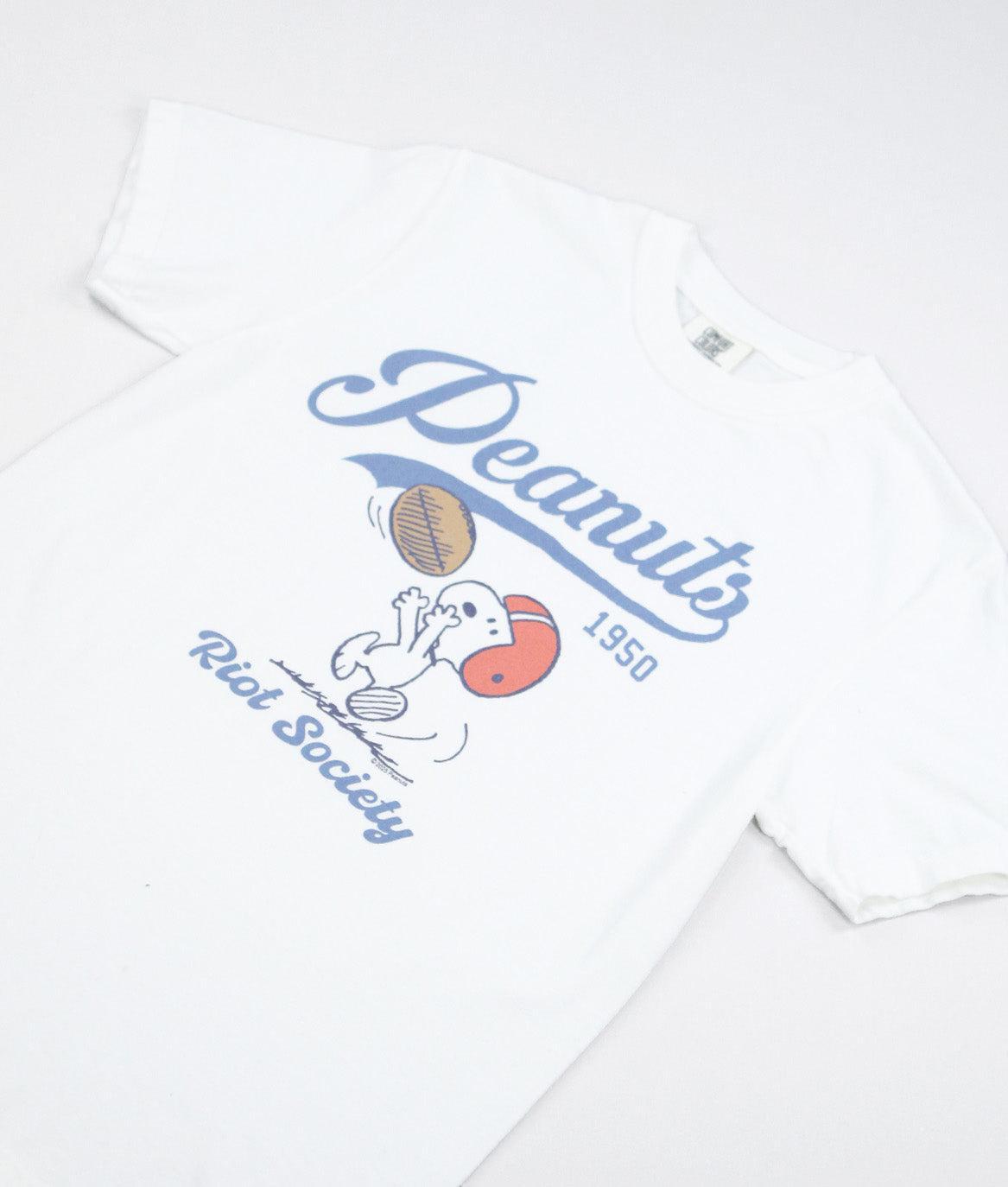 Riot Society Peanuts Snoopy Football Boyfriend Tee