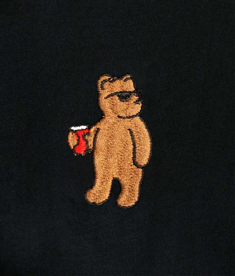 Riot Society Riot Bear Embroidered Womens Tee