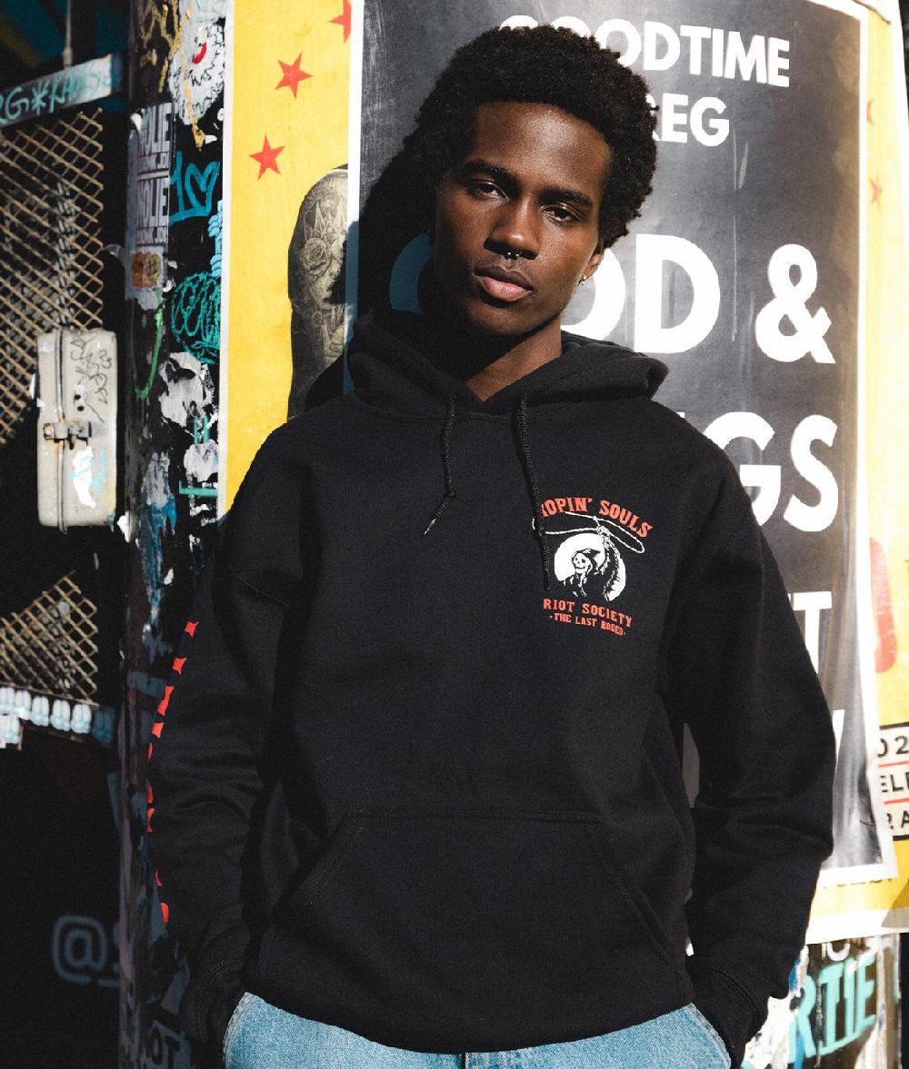 Riot Society Rodeo Reaper Ropin' Souls Mens Hoodie