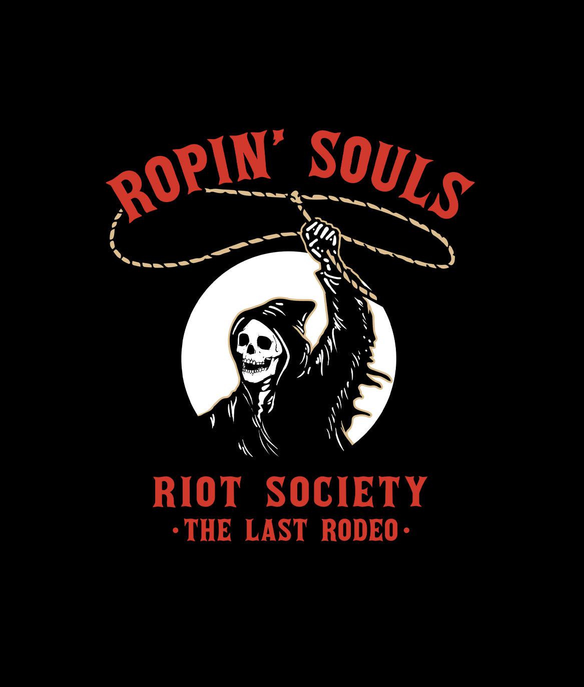 Riot Society Rodeo Reaper Ropin' Souls Womens Tee
