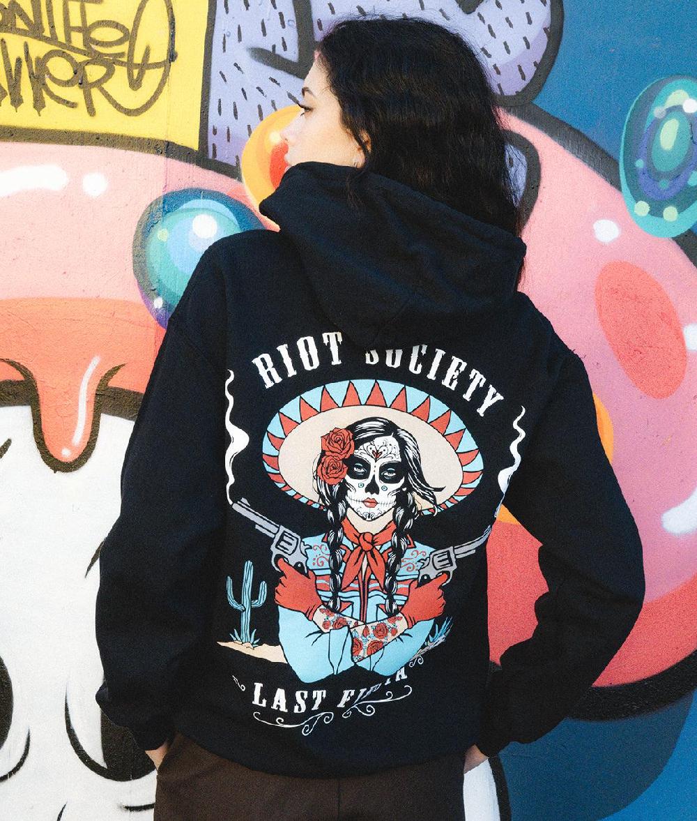 Riot Society The Last Fiesta Vaquera Cowgirl Womens Hoodie
