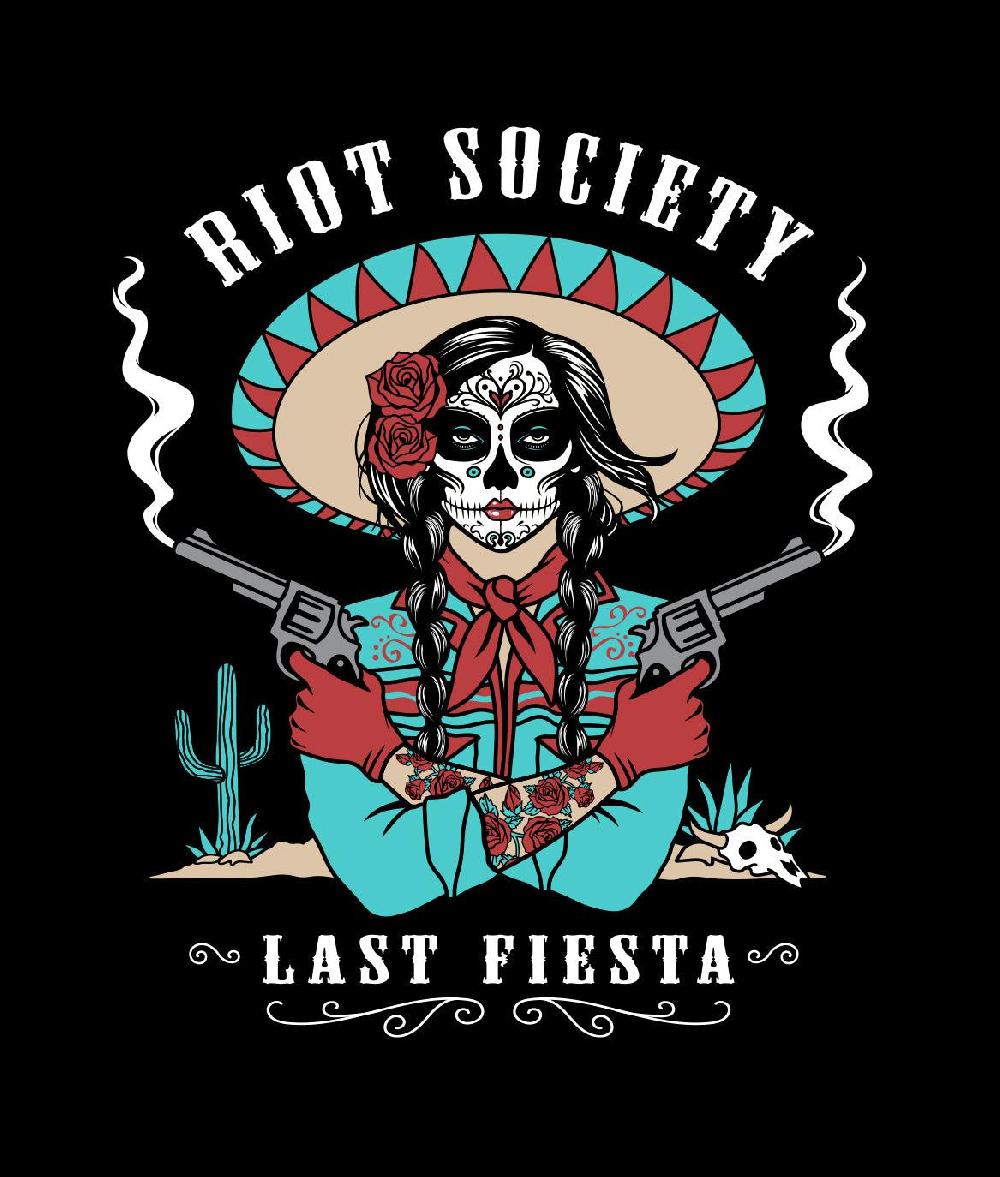 Riot Society The Last Fiesta Vaquera Cowgirl Womens Tee