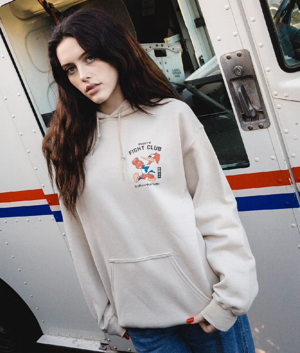 riot society Woody Woodpecker's Fight Club Womens Hoodie