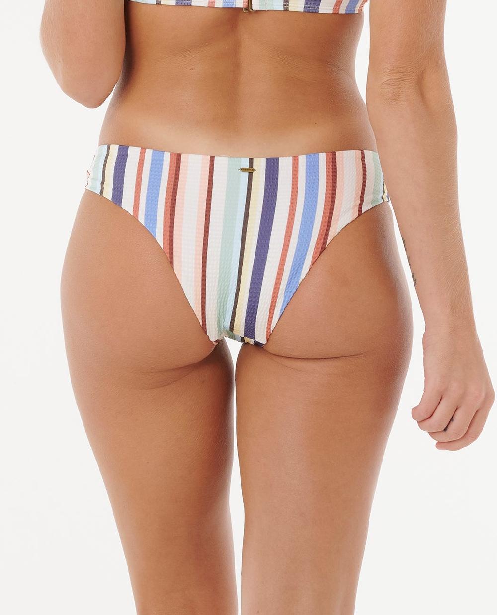 Rip Curl Oceanic Stripe Cheeky Coverage Hipster Bikini Bottom