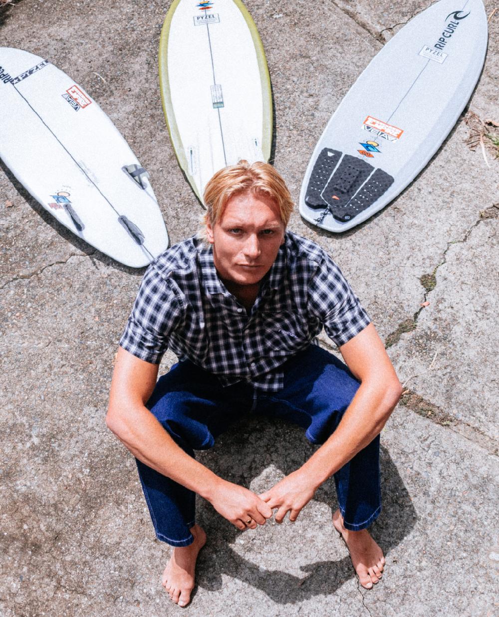 rip curl Archive Script Plaid Short Sleeve Shirt