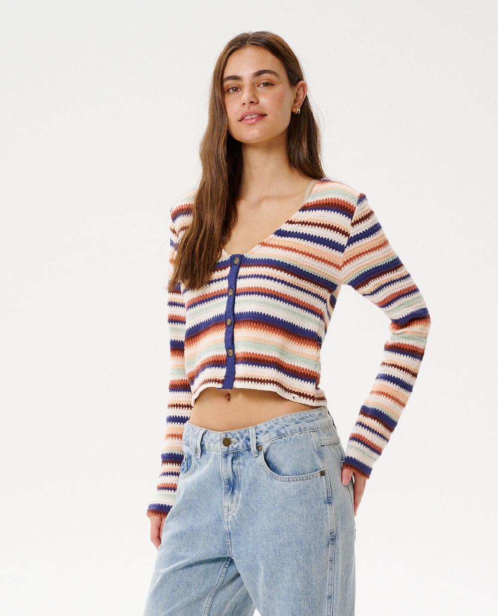 Rip Curl Bobbi Stripe Button Through