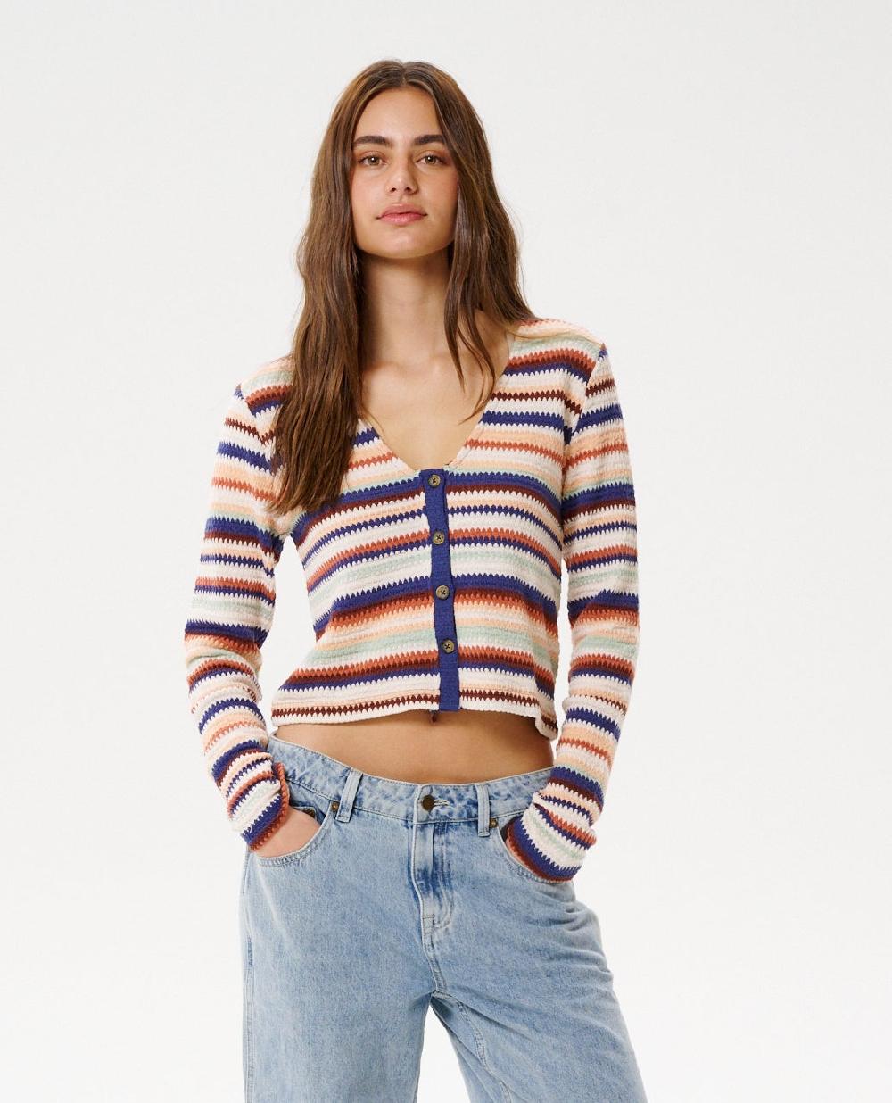 rip curl Bobbi Stripe Button Through
