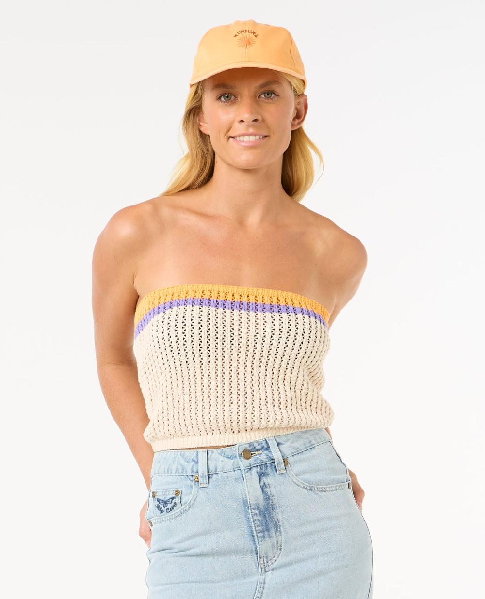 rip curl Cala Vadella Crochet Top