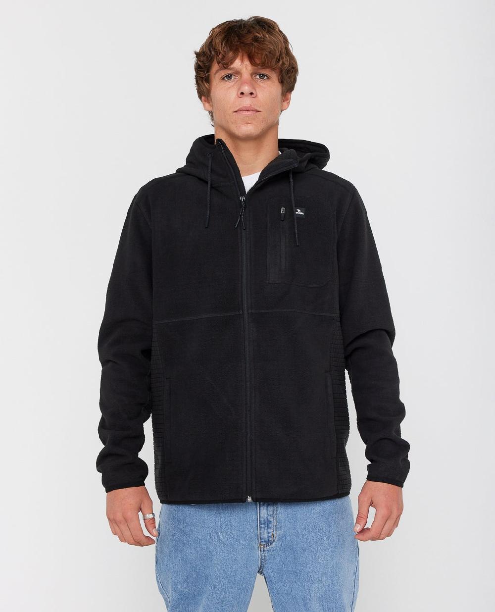 rip curl Departed Polar Fleece Zip Through Jacket