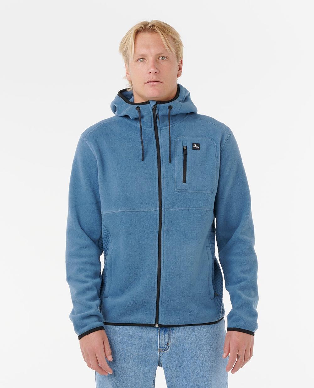 rip curl Departed Polar Fleece Zip Through Jacket