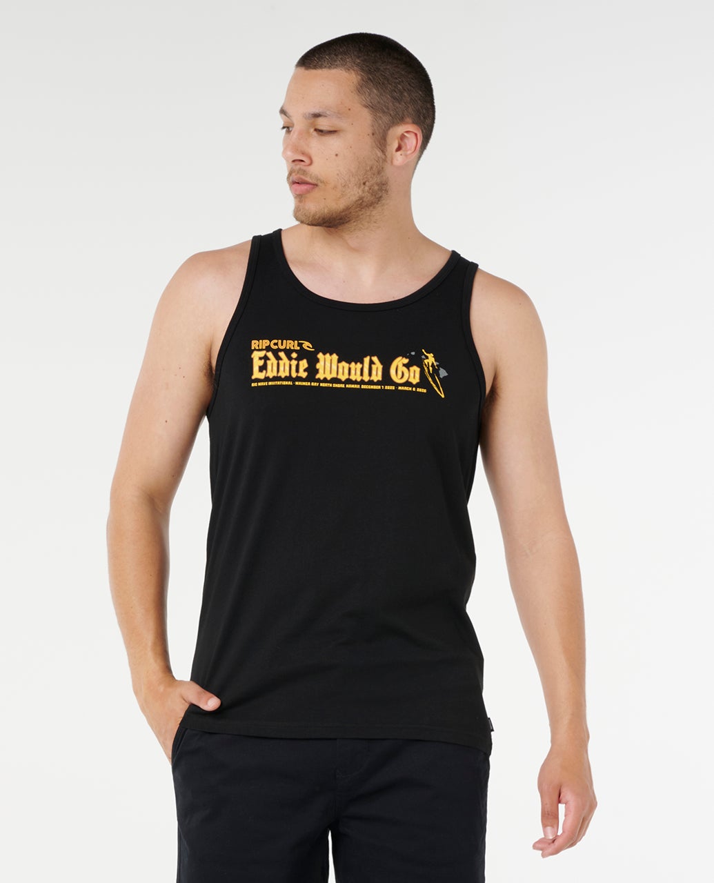 rip curl Eddie Would Go Sticker Tank