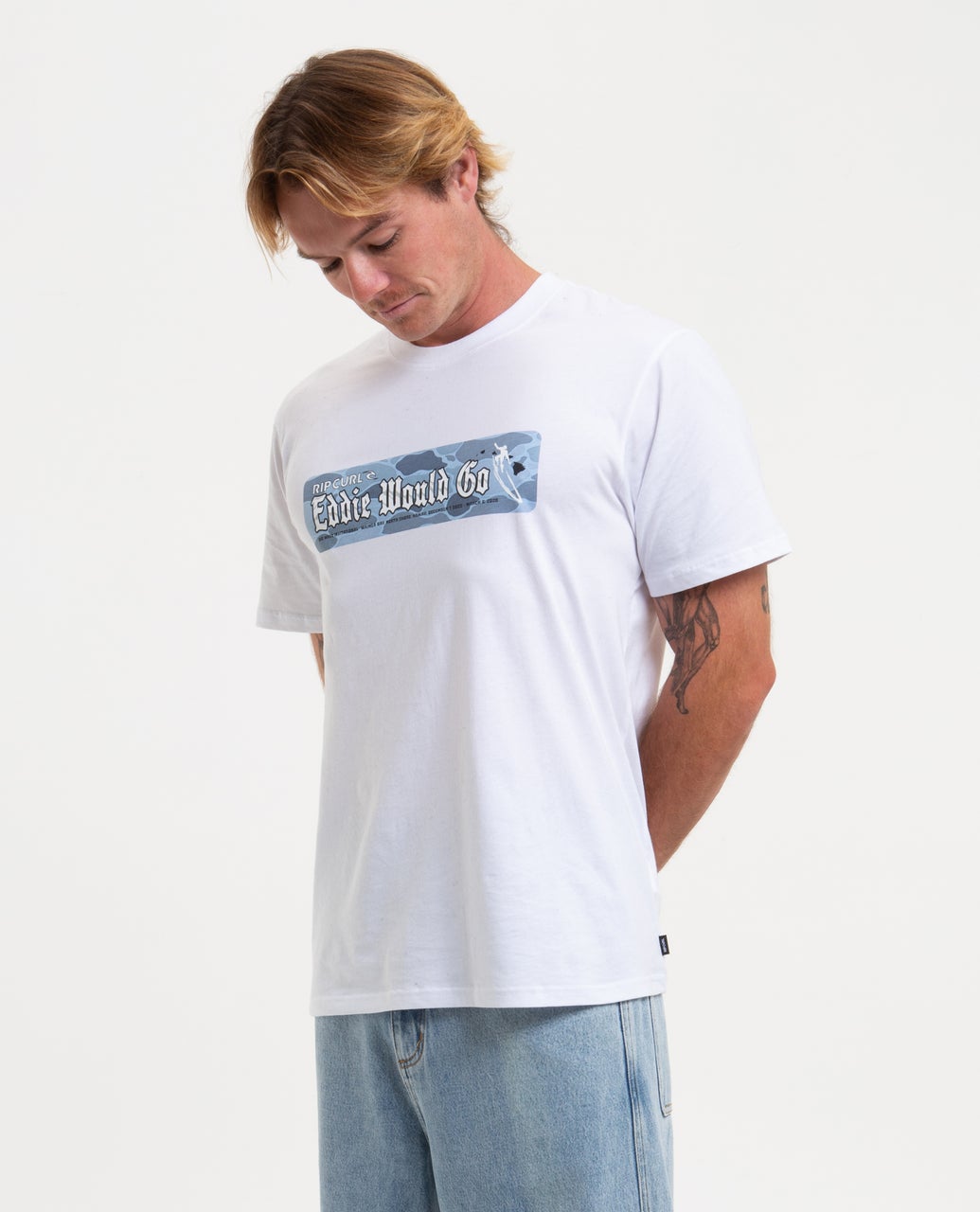 Rip Curl Eddie Would Go Sticker Tee