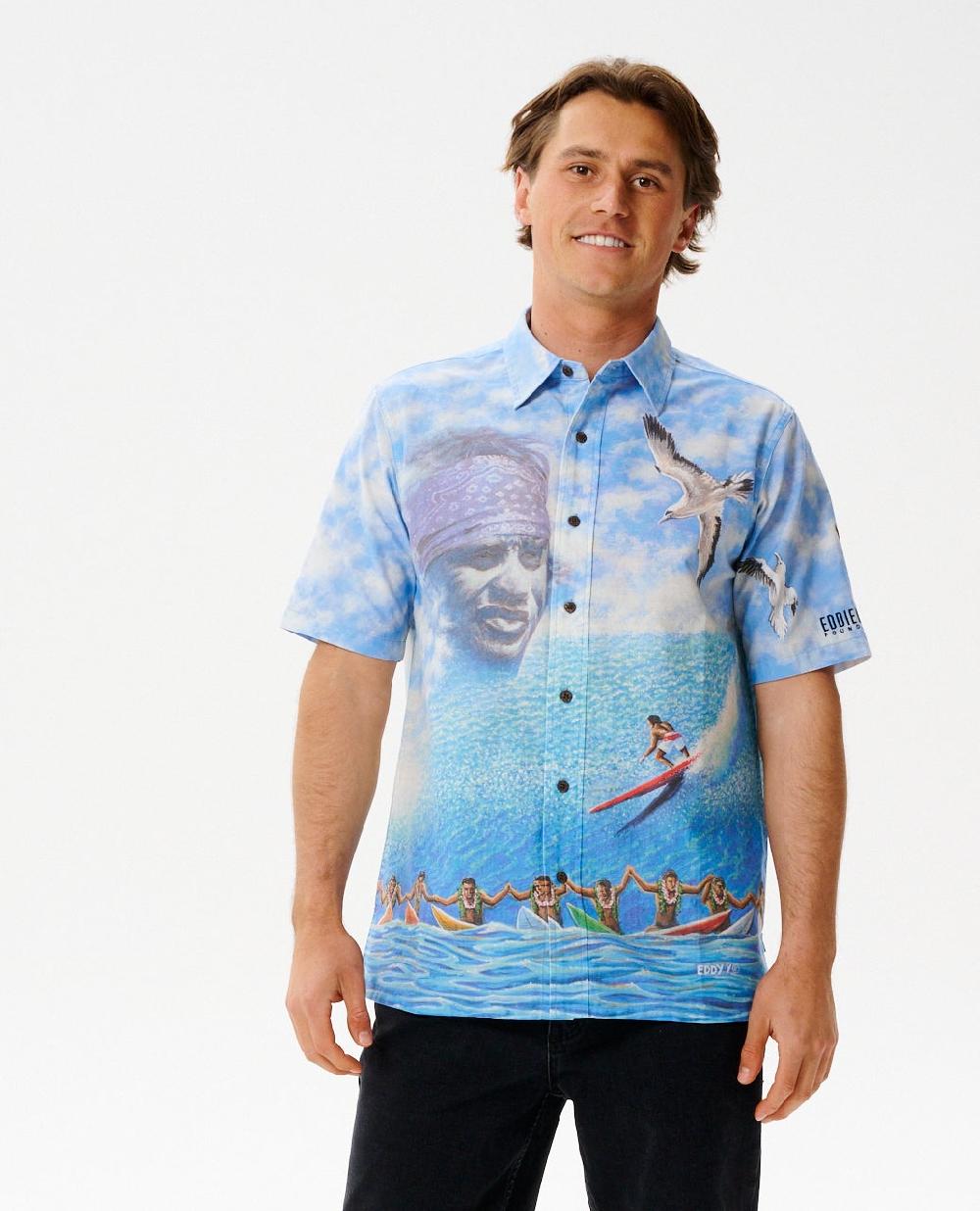 rip curl Eddie Would Go Woven Short Sleeve Shirt