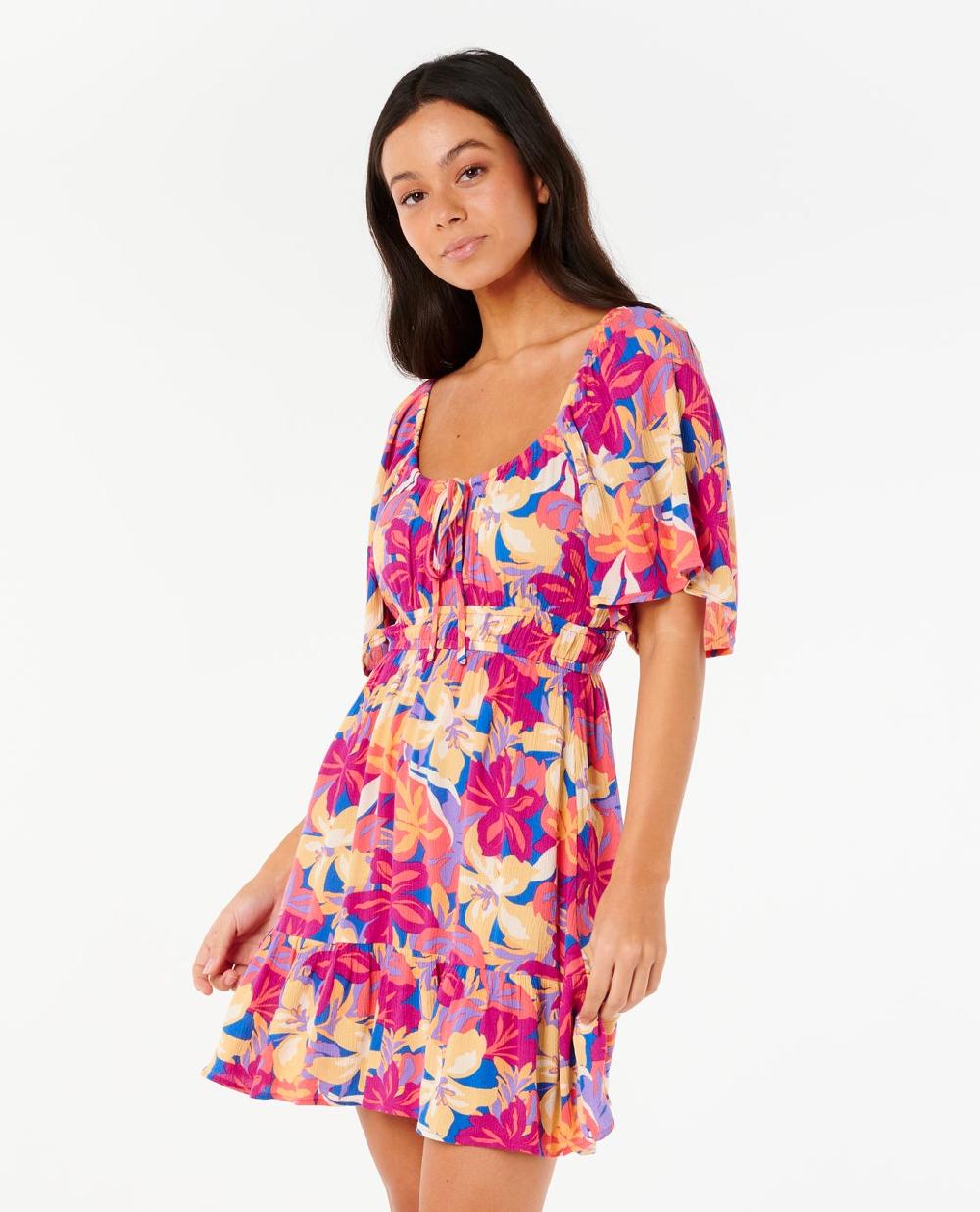 Rip Curl Es Vedra Mini Short Sleeve Dress