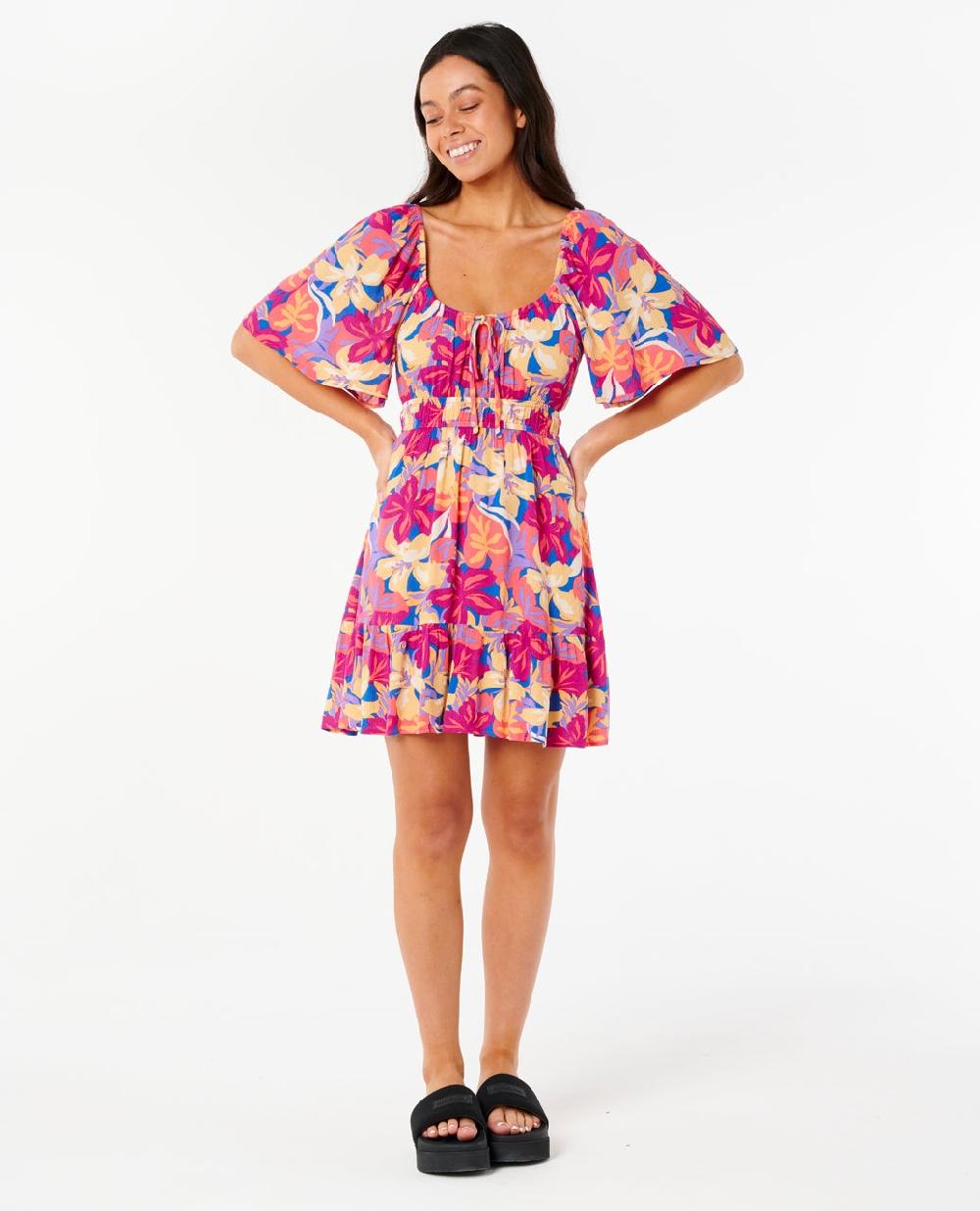 Rip Curl Es Vedra Mini Short Sleeve Dress