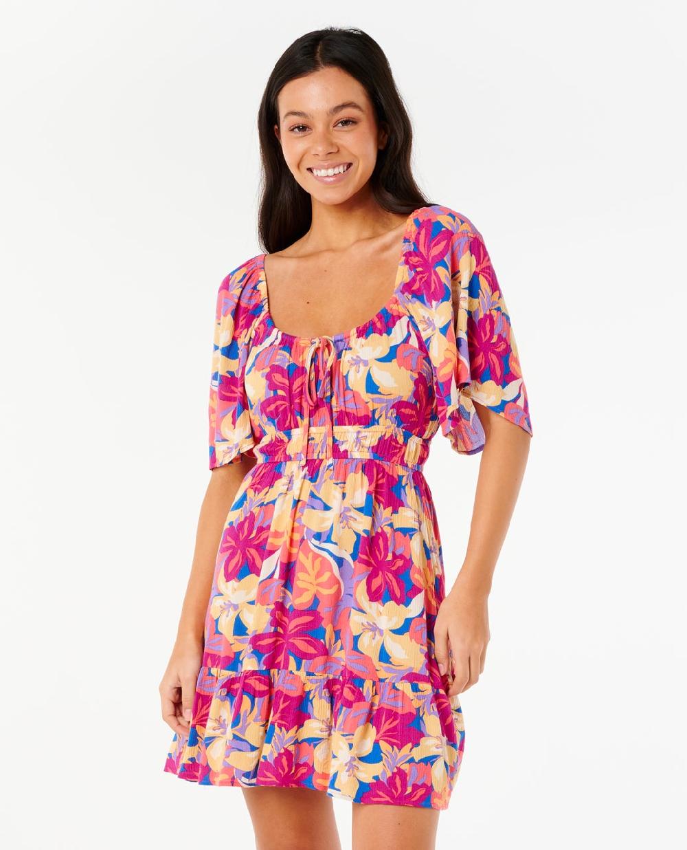 rip curl Es Vedra Mini Short Sleeve Dress