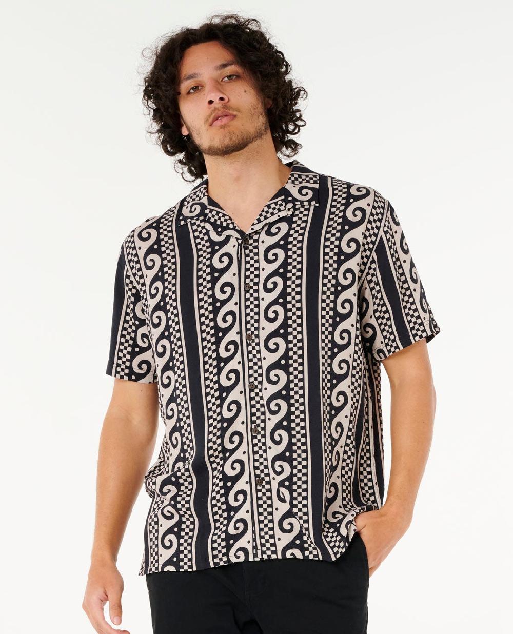 rip curl Fun Times Stripe Short Sleeve Shirt