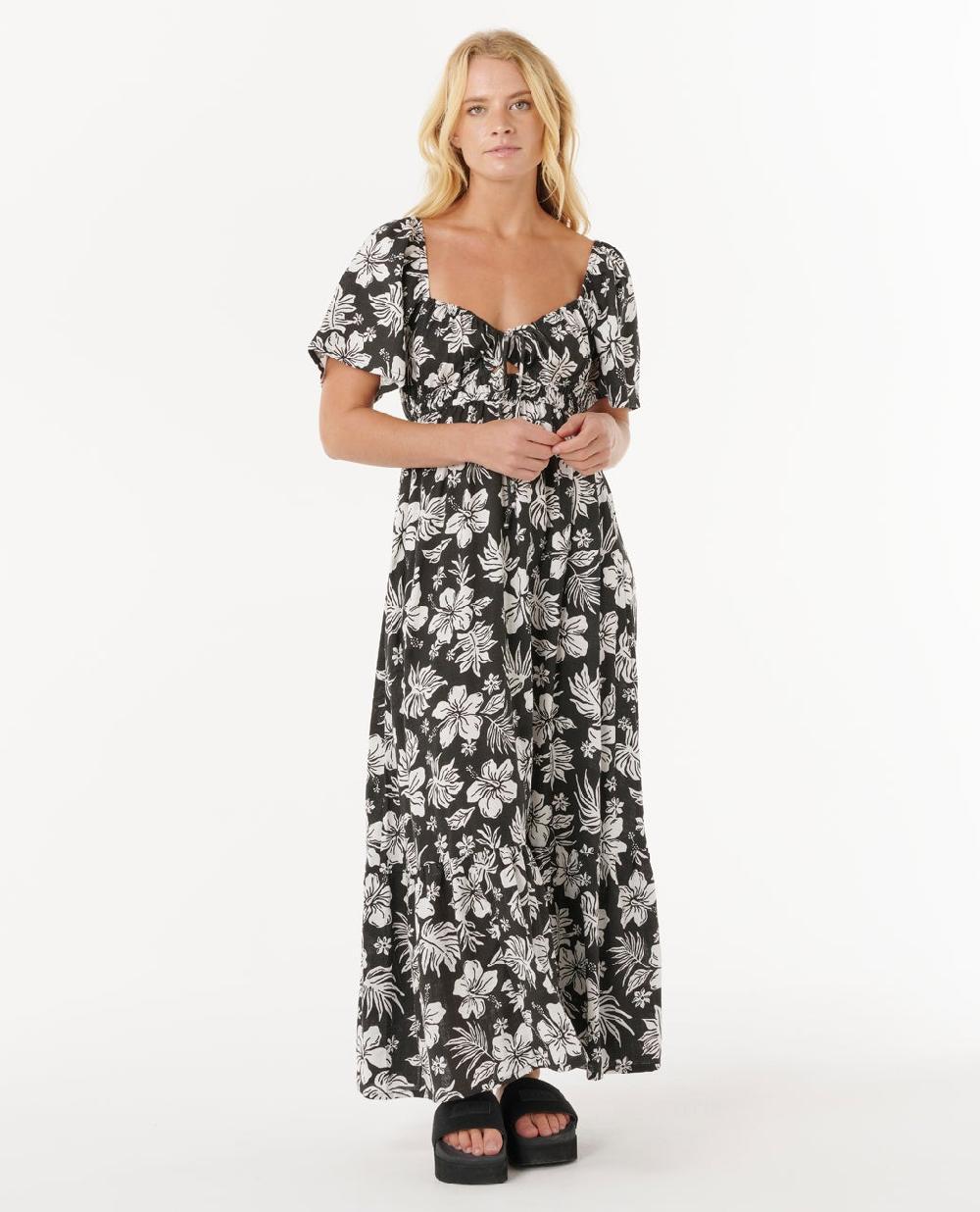 rip curl Keepsakes Short Sleeve Maxi Dress
