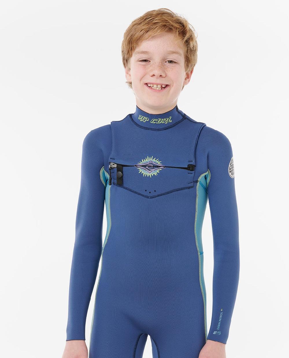 Rip Curl Kids Dawn Patrol 3/2 Chest Zip Steamer