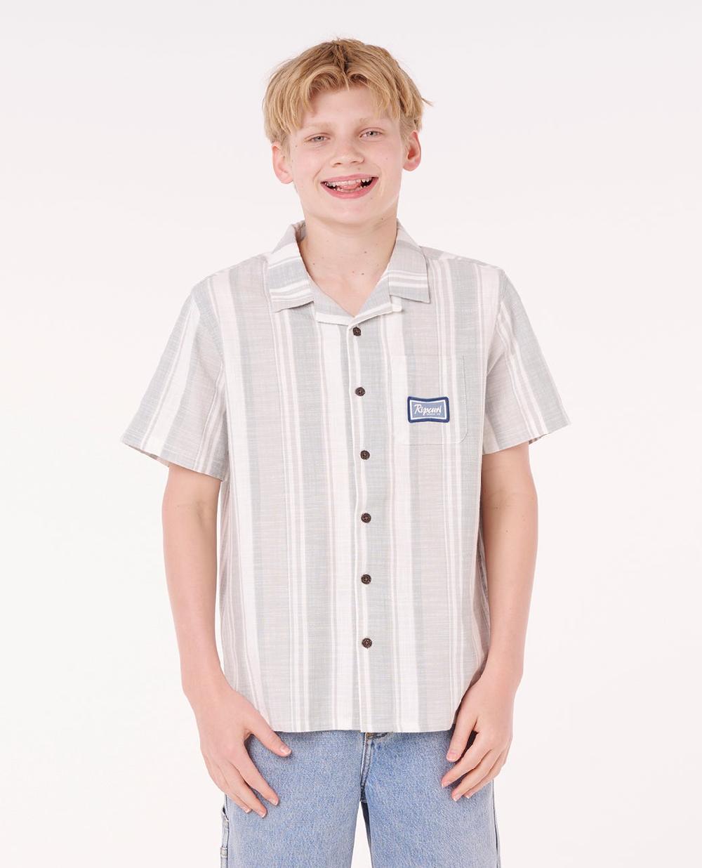 rip curl Mod Cali Stripe Short Sleeve Shirt - Kids