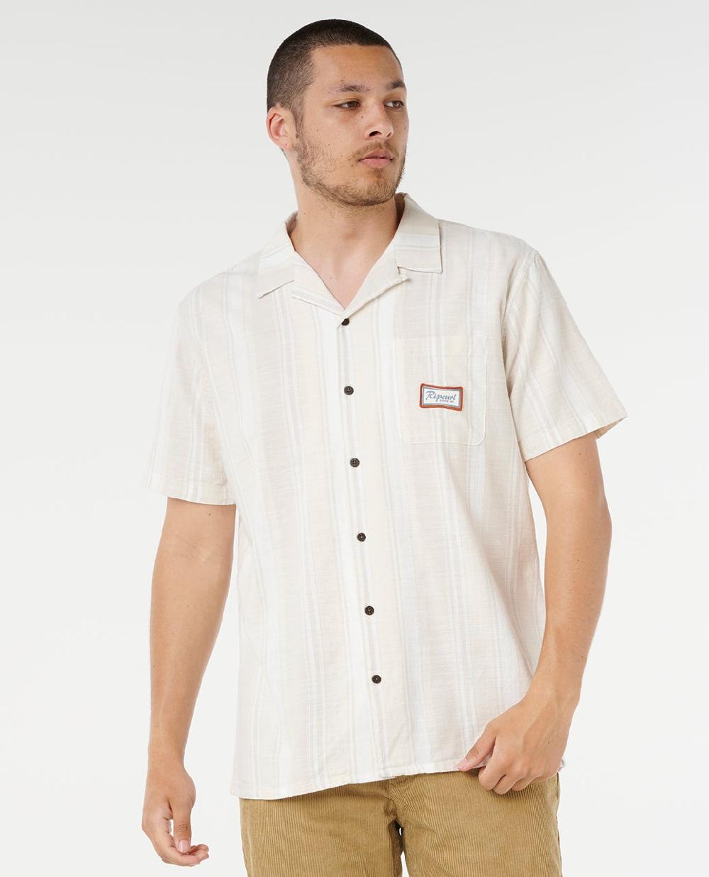 rip curl Mod Cali Stripe Short Sleeve Shirt