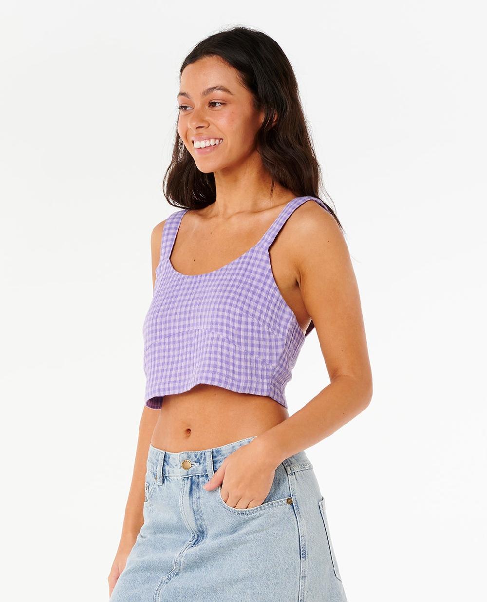 Rip Curl Premium Surf Check Crop