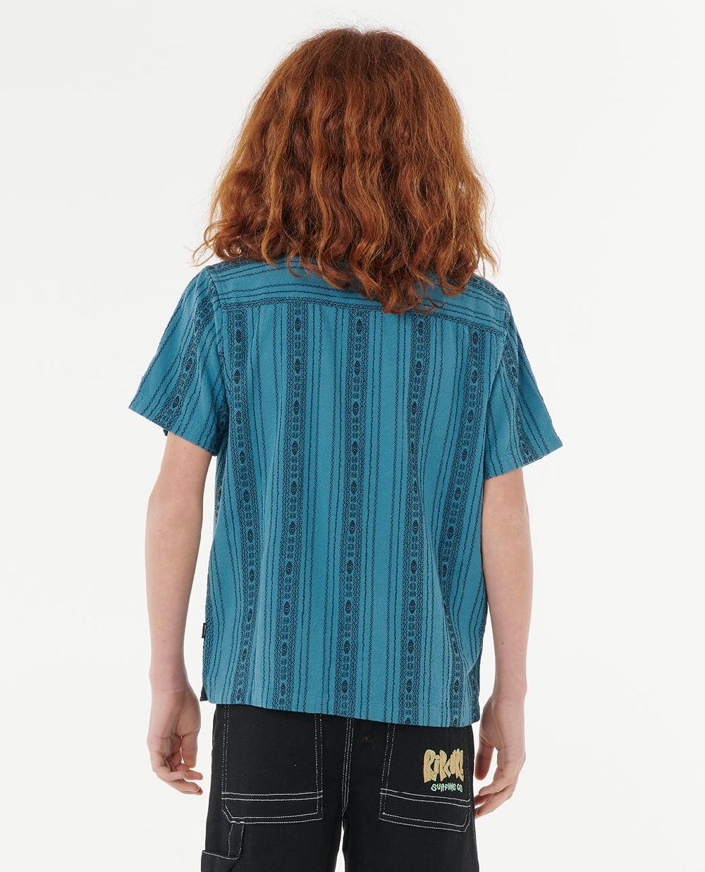 Rip Curl Raw Energy Stripe Short Sleeve Shirt - Kids