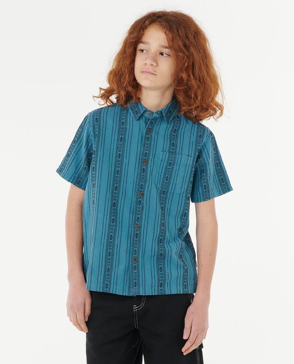 rip curl Raw Energy Stripe Short Sleeve Shirt - Kids