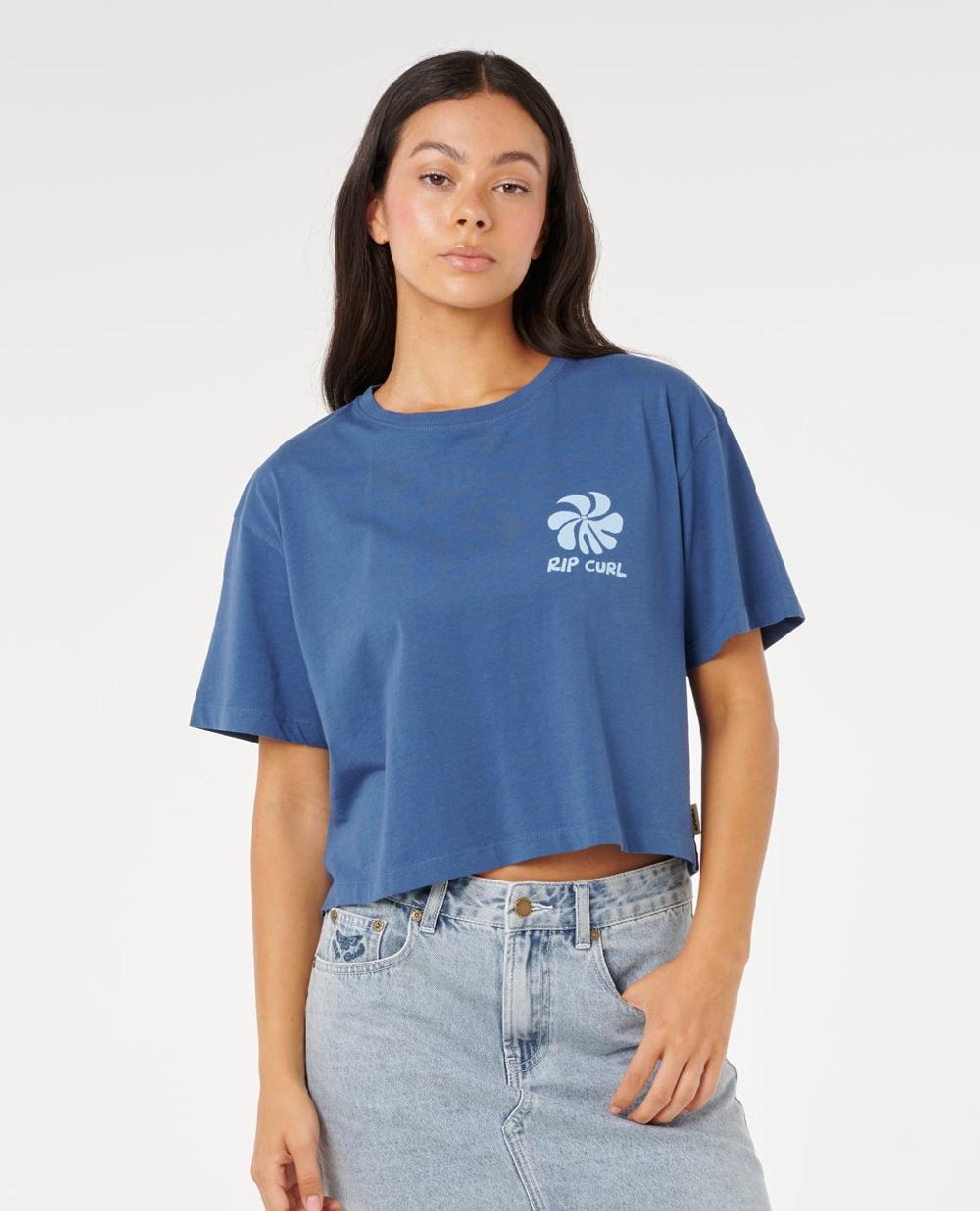 rip curl Shore Break Crop Tee