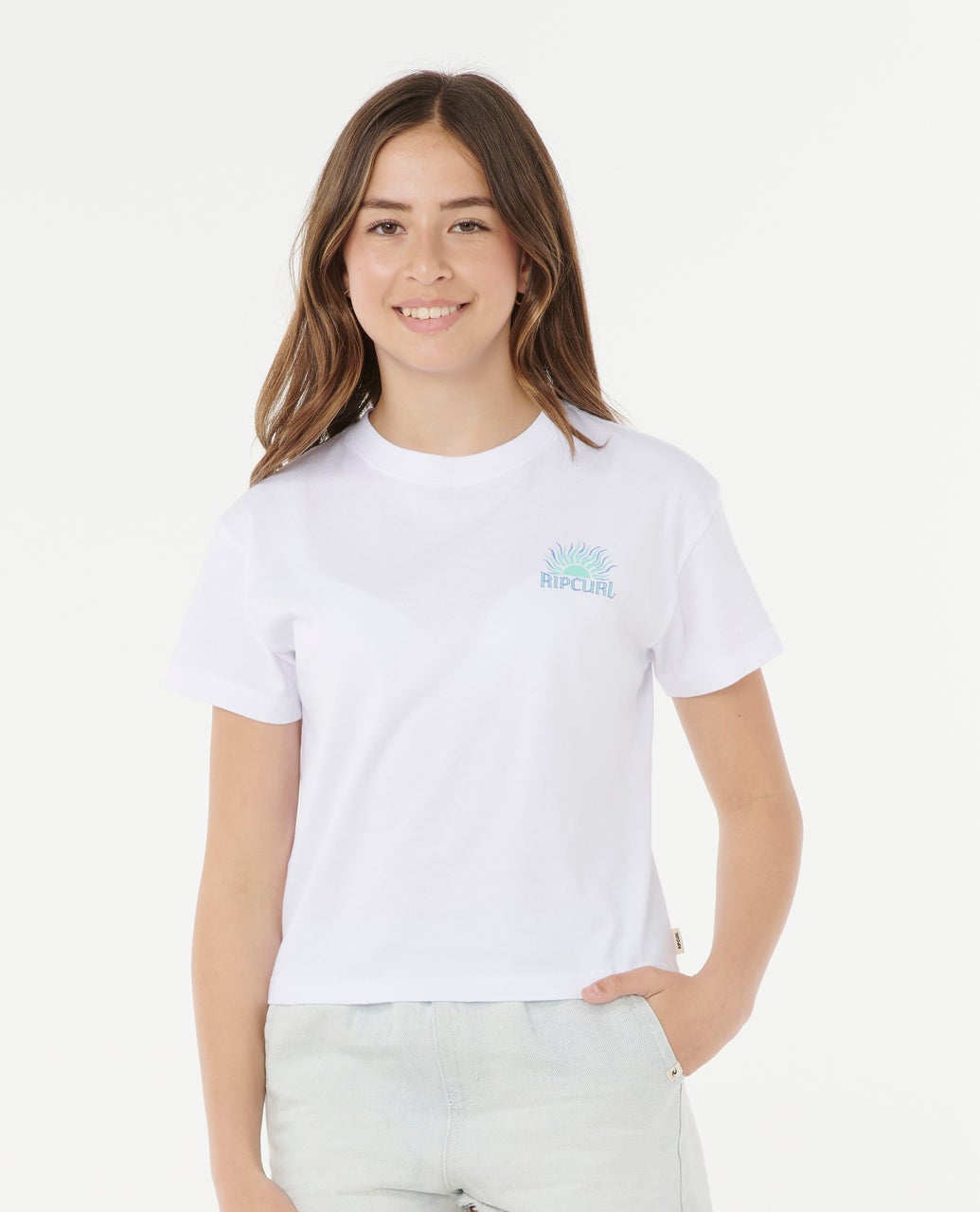 rip curl Sunrise Crop Tee - Kids