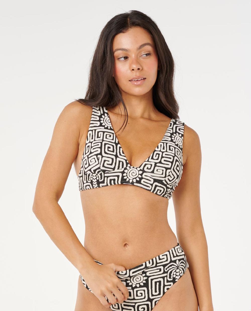 Rip Curl Sunset Jacquard Deep V Bikini Top