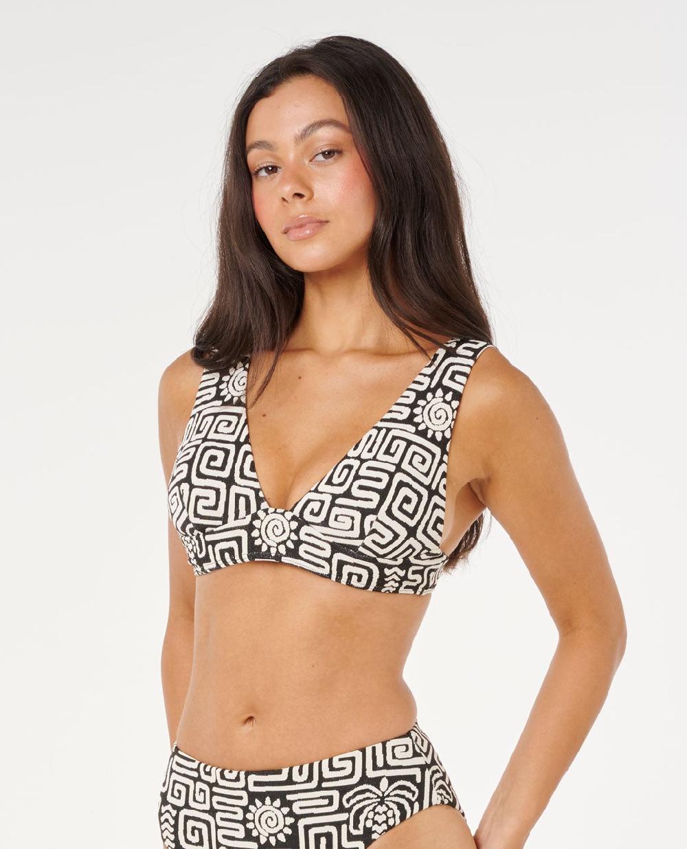 Rip Curl Sunset Jacquard Deep V Bikini Top