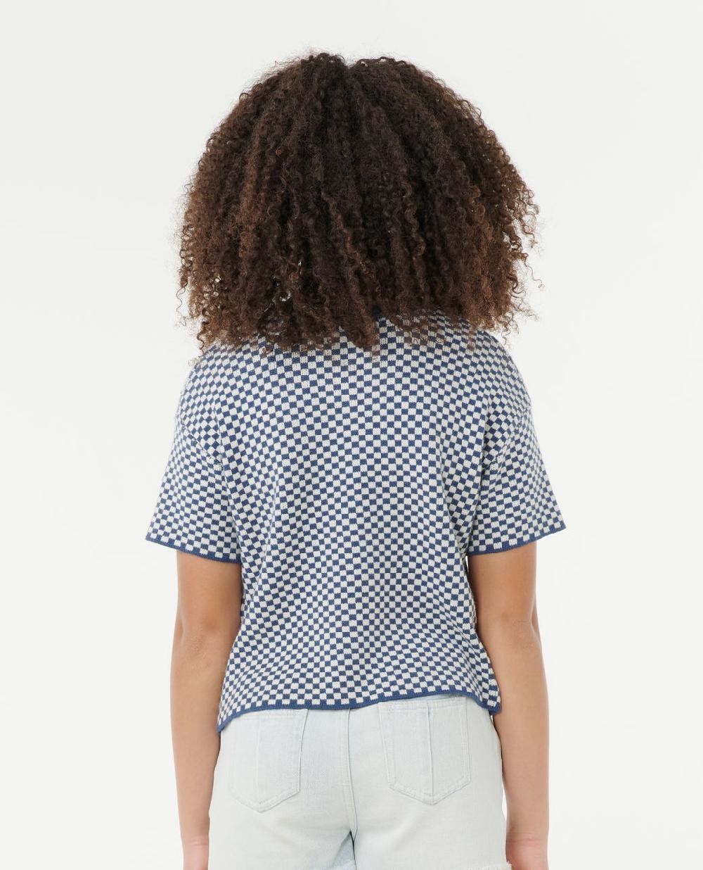 Rip Curl Sunset Knit Gingham Tee - Kids