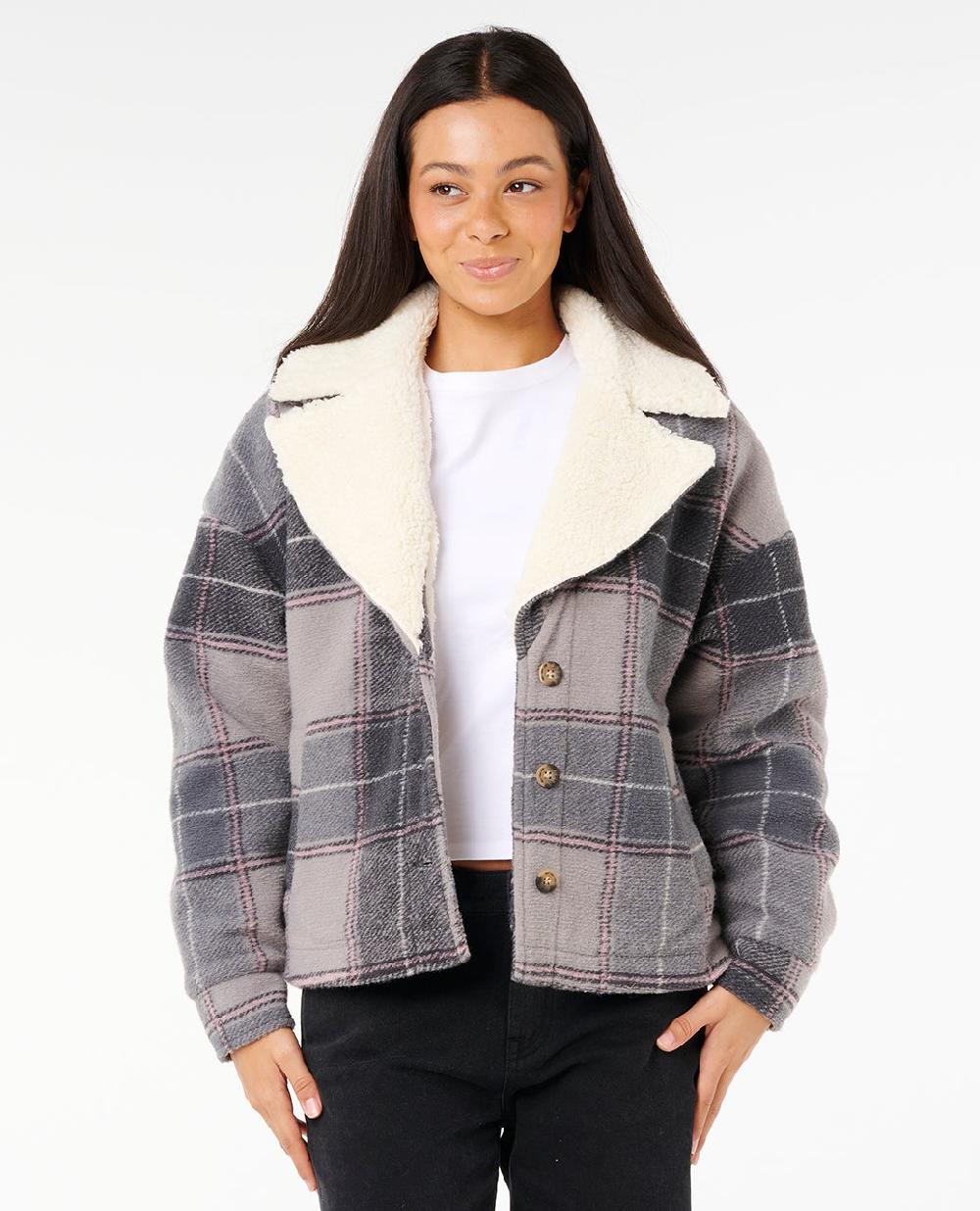 rip curl Sunset Luau Check Shacket