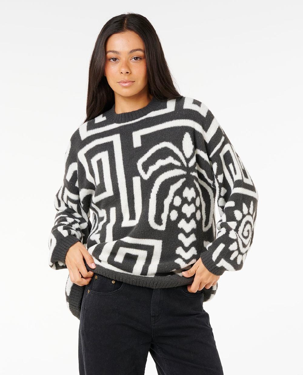 rip curl Sunset Luau Knit Crew Fleece